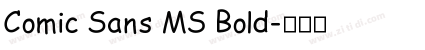 Comic Sans MS Bold字体转换
